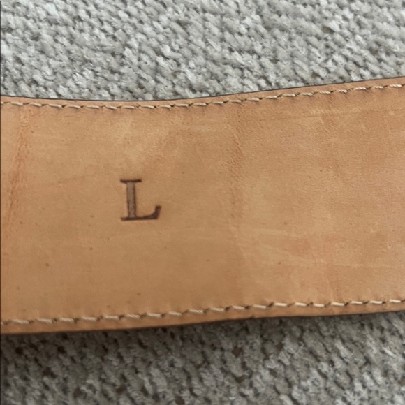 Cristella Milano Brown Leather Belt with Silk Scarf Tie, Size L main image 10